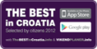 Downloadajte mobilnu aplikaciju THE BEST IN CROATIA za  iPhone i ANDROID telefone - Najbolje u Hrvatskoj 